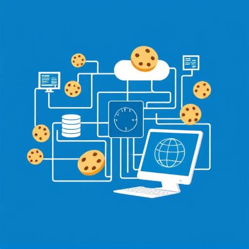 A graphical representation of data flowing between a computer and a server, illustrating cookie data transfer