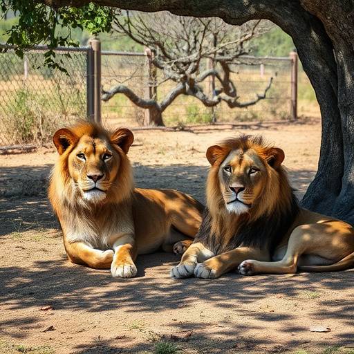 A pride of lions resting in the shade in Kruger National Park